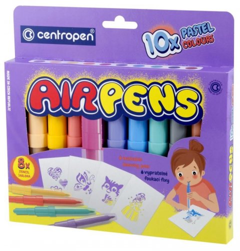 neuveden: Centropen Foukací fixy Air Pens 1500 pastel (10 ks)