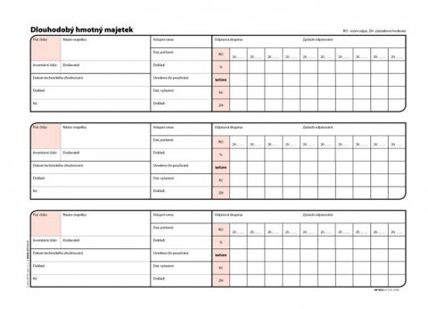 neuveden: Inventární kniha, A4, 12 listů