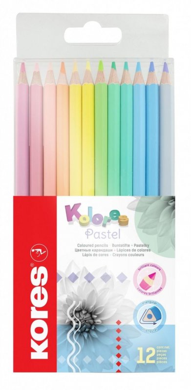 neuveden: Kores Kolores Pastel trojhranné pastelky 12 barev