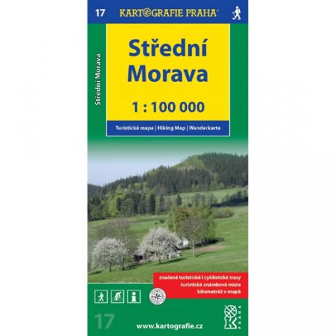 neuveden: 1:100T (17)-Střední Morava (turistická mapa)