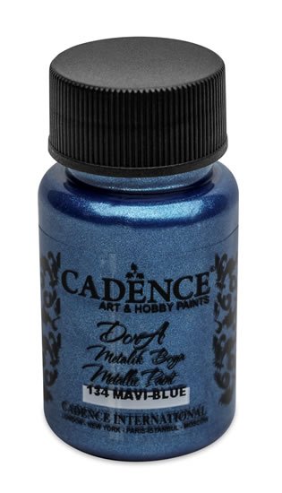 neuveden: Metalická akrylová barva Cadence Dora Metalic - modrá / 50 ml