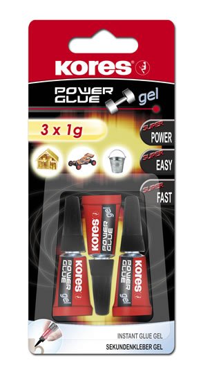 neuveden: Kores Power Glue Gel 3 x 1 g