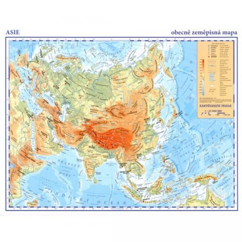neuveden: Asie - příruční obecně zeměpisná A3/1:42 mil.