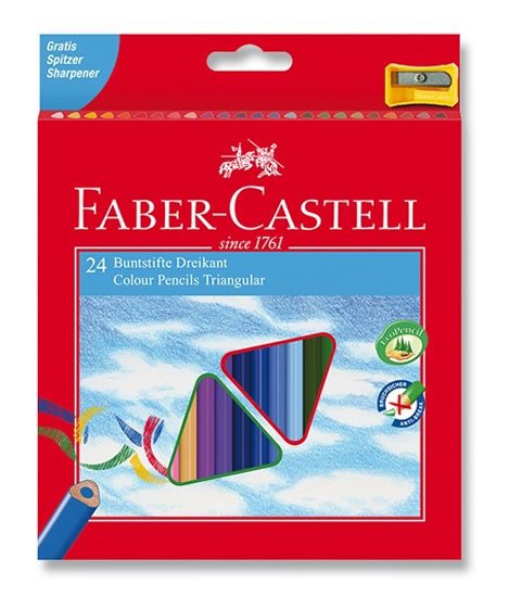 neuveden: Faber - Castell Pastelky trojhranné ECO 24 ks + ořezávátko