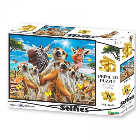 neuveden: Puzzle 3D - Surikata Selfie / 48 dílků