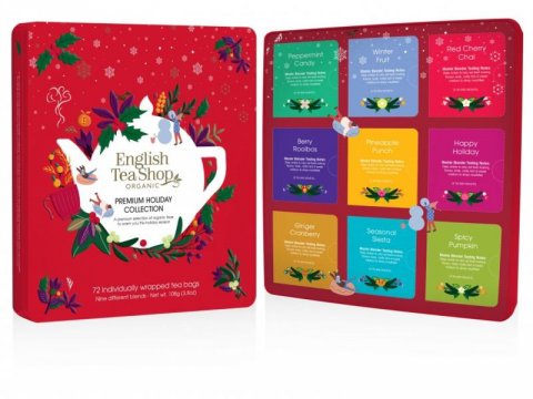 neuveden: English Tea Shop Čaj Premium Holiday Collection bio vánoční červená 108 g, 