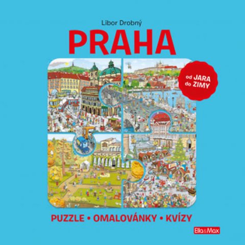 Drobný Libor: PRAHA - Puzzle, omalovánky, kvízy