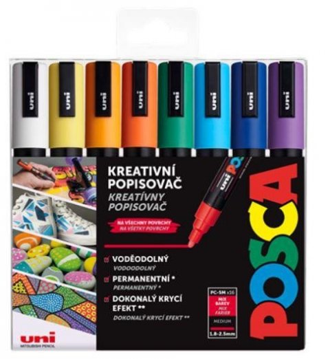 neuveden: Posca sada popisovačů PC-5M 1,8 - 2,5 mm - mix barev (16 ks)