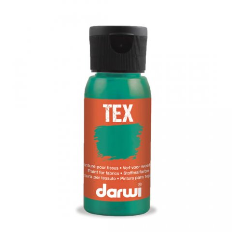 neuveden: DARWI TEX barva na textil - Tmavě zelená 50 ml