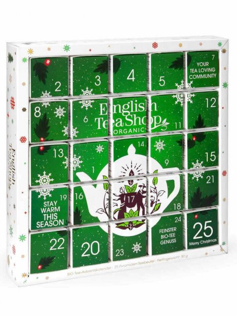 neuveden: English Tea Shop Čaj Adventní kalendář bio Puzzle/zelený 48 g, 25 ks