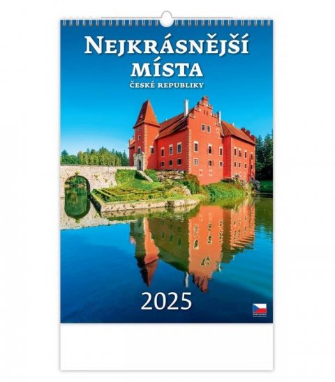 neuveden: Kalendář nástěnný 2025 - Nejkrásnější místa ČR