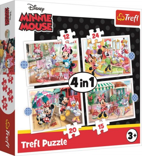 neuveden: Trefl Puzzle Minnie s přáteli 4v1 (12,15,20,24 dílků)