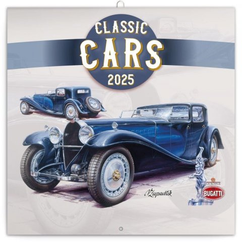 neuveden: Kalendář 2025 poznámkový: Classic Cars - Václav Zapadlík, 30 × 30 cm