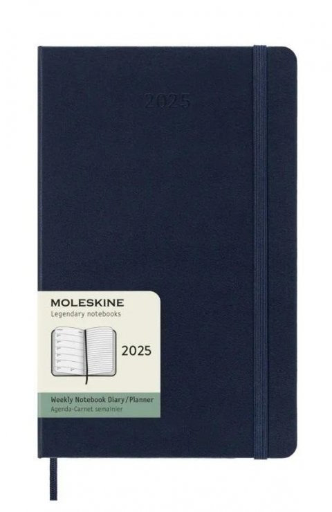 neuveden: Moleskine Plánovací zápisník 2025 modrý L, tvrdý