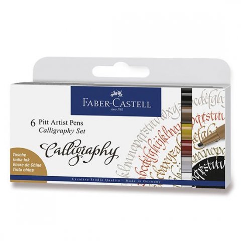 neuveden: Faber - Castell Popisovač Pitt Artist Pen Caligraphy 6 ks