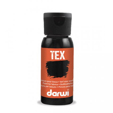 neuveden: DARWI TEX barva na textil - Černá 50 ml