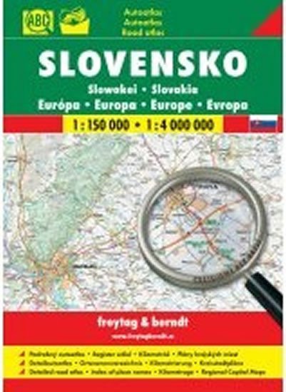 neuveden: Slovensko autoatlas 1:150 0000 A4, spirála