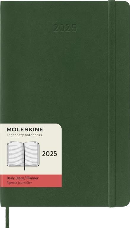 neuveden: Moleskine Diář 2025 zelený L, denní, měkký