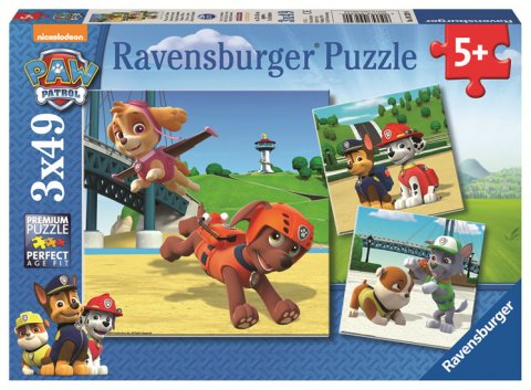 neuveden: Ravensburger Puzzle Tlapková Patrola - Psí tým/3x49 dílků