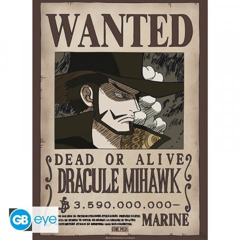 neuveden: One Piece Plakát - Wanted Mihawk Wano 52 x 38 cm