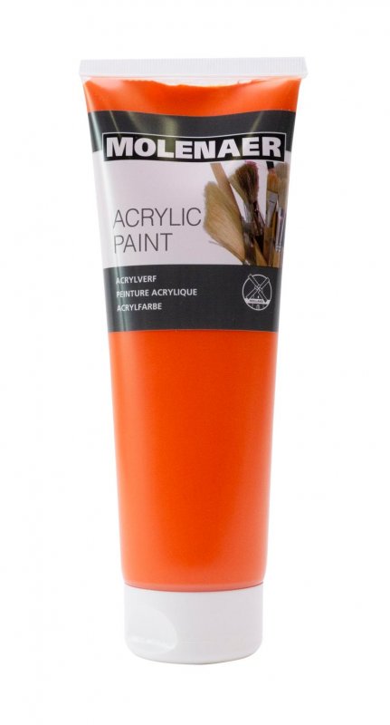 neuveden: Molenaer akrylová barva 250 ml - oranžová