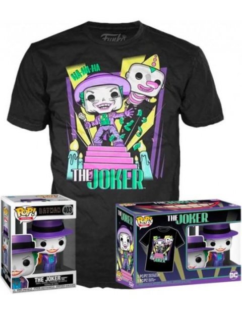 neuveden: Funko POP & Tee: Joker w/Speaker - velikost trička M