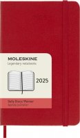 neuveden: Moleskine Diář 2025 červený S, denní, tvrdý