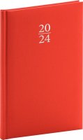 neuveden: Diář 2024: Capys - červený, týdenní, 15 × 21 cm