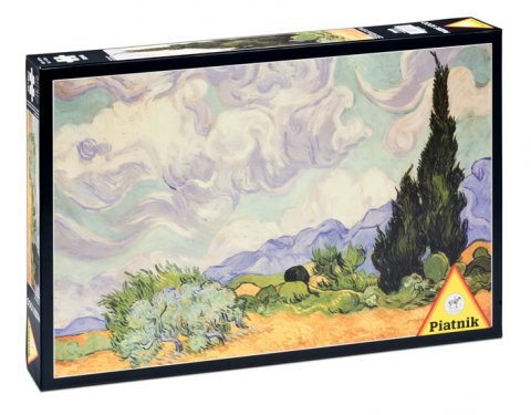 neuveden: Puzzle Van Gogh, Pšeničné pole s cypřiši 1000 dílků